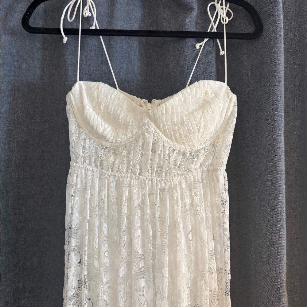 For Love And Lemons White Lace Chemise